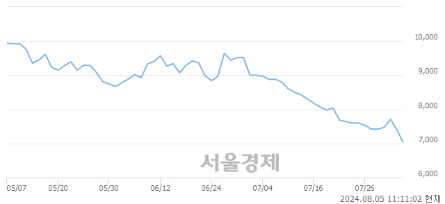 코신흥에스이씨, 장중 신저가 기록.. 7,350→6,940(▼410)