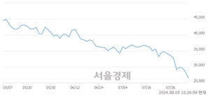 <코>에스앤에스텍, 장중 신저가 기록.. 28,100→26,100(▼2,000)