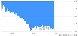 <코>더블유에스아이, 장중 신저가 기록.. 1,735→1,598(▼137)