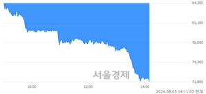<유>DS단석, 장중 신저가 기록.. 84,700→71,800(▼12,900)