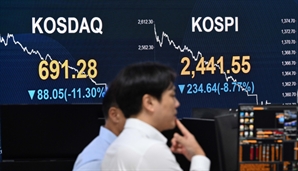 코스피 8% 폭락…역대 최대 낙폭