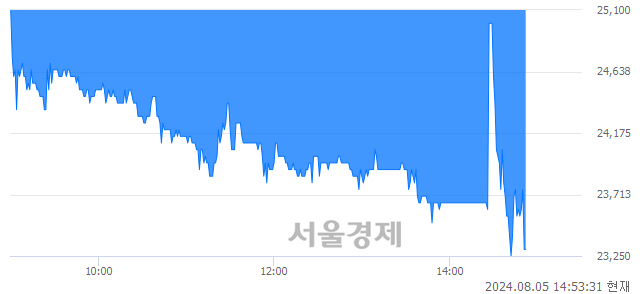 <코>바텍, 장중 신저가 기록.. 25,250→23,250(▼2,000)