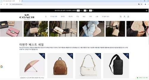 코치 아웃렛 사칭 해외 쇼핑몰. 사진 제공=한국소비자원