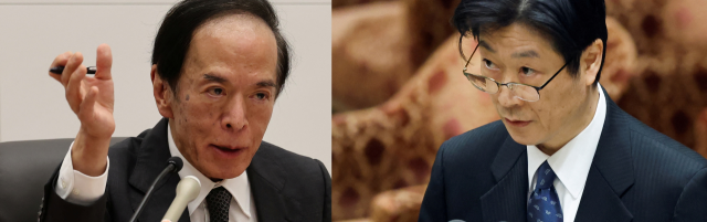 일본은행의 우에다 가즈오(왼쪽) 총재와 우치다 신이치 부총재/연합뉴스