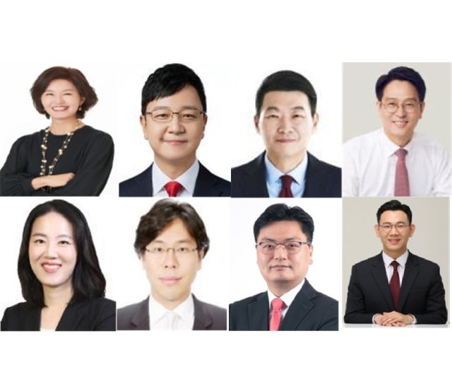 김연주(맨위 왼쪽부터 시계 방향으로)·호준석·윤희석·정광재·김준호·송영훈·박상수·김혜란 대변인. 사진 제공=국민의힘