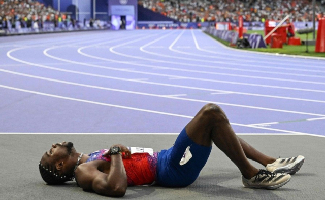 코로나 걸린채 뛰고도 육상 200m ‘銅’…육상스타 라일스 “내 파리올림픽은 끝”