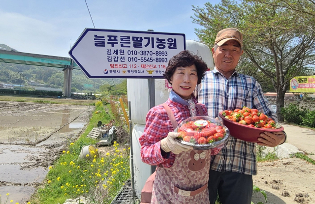 새농민상 본상을 수상한 새통영농협 김세현·김갑선 부부. 사진제공=경남농협