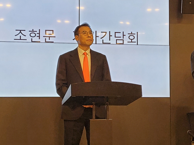 조현문 전 효성 부사장이 7월 5일 서울 강남구 스파크플러스에서 열린 유산 상속 관련 입장발표 기자회견에서 질의를 듣고 있다. 박민주기자