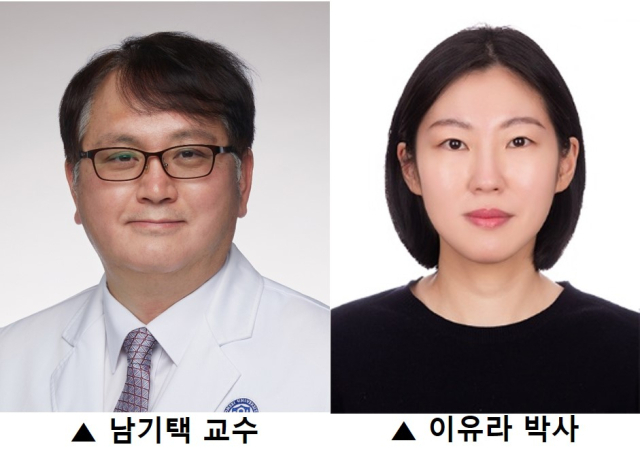 연세대 의과대학 의생명과학부 남기택(왼쪽) 교수, 이유라 박사. 사진 제공=연세의료원