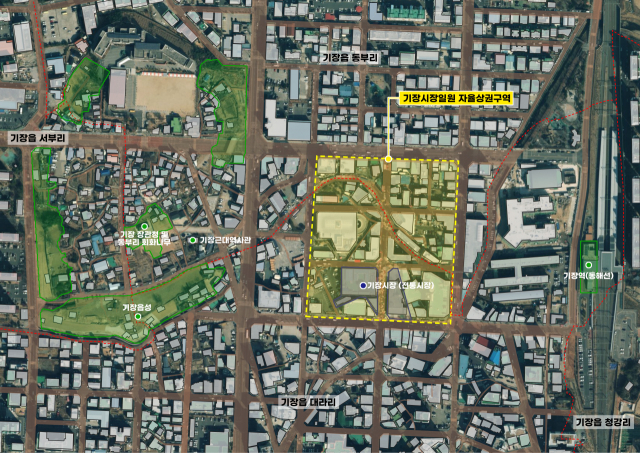 부산 기장군 기장시장 일원 자율상권 구역도. 사진제공=기장군