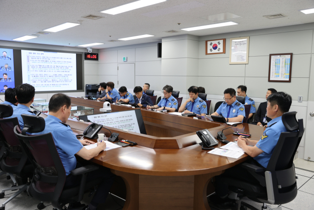 27일 해양경찰청 오상권 차장이 상황판단회의를 개최하고 있다. 사진제공=해양경찰청