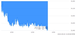 <코>하나머티리얼즈, 장중 신저가 기록.. 33,850→33,400(▼450)