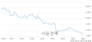 <코>오픈엣지테크놀로지, 장중 신저가 기록.. 13,240→12,990(▼250)