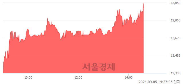 <코>리파인, 장중 신고가 돌파.. 12,800→13,050(▲250)