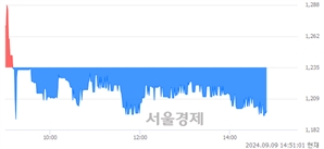 <유>유니켐, 장중 신저가 기록.. 1,208→1,190(▼18)