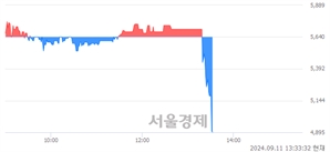<유>다이나믹디자인, 현재가 5.50% 급락