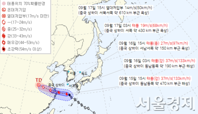 ‘75년만에 최강’ 태풍 접근에 中 상하이 비상