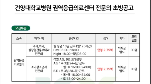 연봉 2억→4억으로 '2배' 올렸지만…응급실 의사들 여전히 '안 가요'