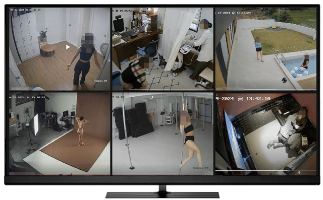 중국의 한 음란 사이트 ‘IP Camera’ 카테고리에서 발견된 불법 해킹 영상들. 주간조선 캡처