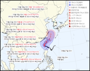 중국으로 틀었다…태풍 '끄라톤' 황금연휴 비껴갈까