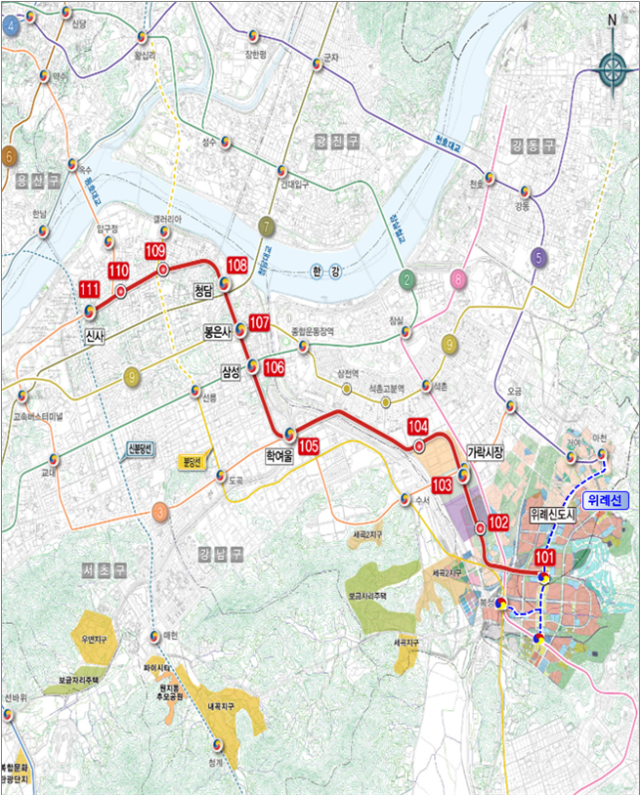 '17년 표류' 위례신사선, 사업비 775억원 올려 사업자 다시 찾는다