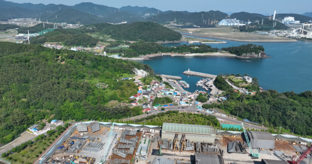 신향항 드론사진. 사진 제공=경남도