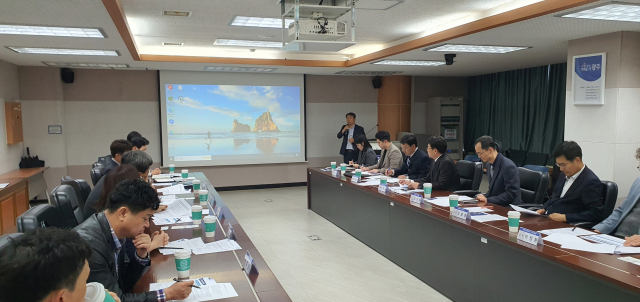 광주시가 광주테크노파크에서 ‘국립치의학연구원 광주 유치 실무협의체 회의’를 개최하고 있다. 사진제공=광주광역시