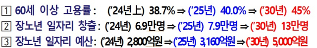 부산형 장노년 일자리 활성화 대책 목표. 사진제공=부산시