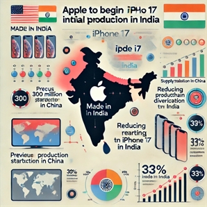 애플, 인도서 아이폰17 초기 생산…'탈중국' 가속
