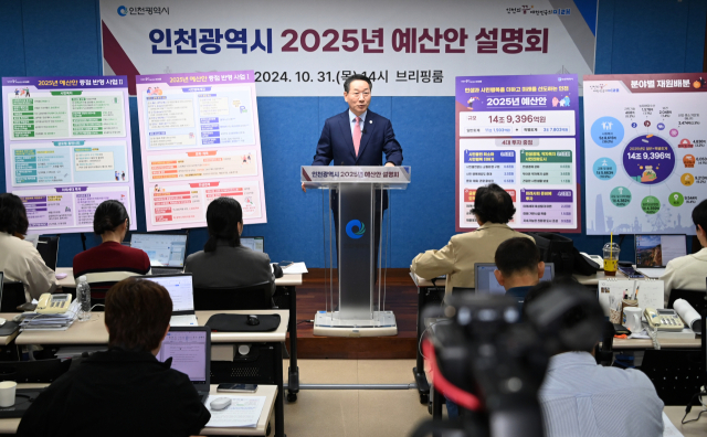 인천시, 2025년도 14조9396억 원 편성…2024년 대비 972억 원 감소