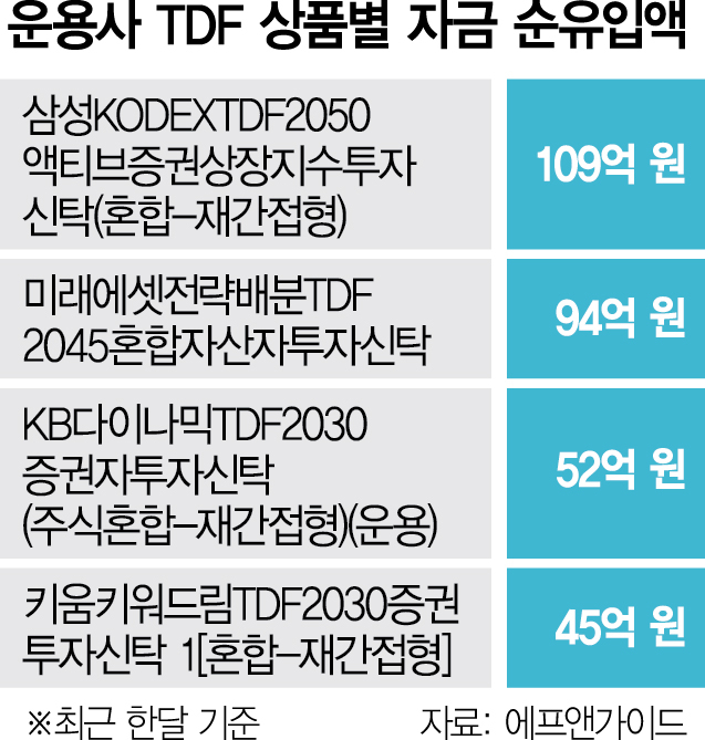 TDF 시장서도 ETF 훈풍…자금 순유입 전체 첫 '1위'