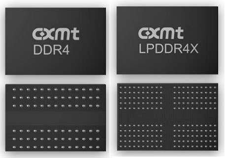 모바일·PC 등에 활용되는 CXMT의 범용 DDR4, LPDDR4X 메모리. 사진제공=CXMT