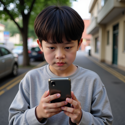 AI 이미지 생성기 ‘플라멜’로 만든 휴대전화를 사용하는 어린이의 모습. 스모어톡