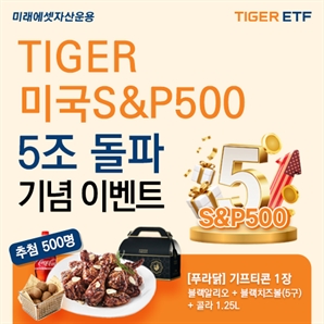 TIGER 미국S&P500, 해외주식형 ETF 중 최초로 순자산 5조 원 돌파