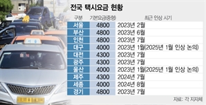 “서울 수준으로 맞춰달라”…전국 택시요금 또 '꿈틀'