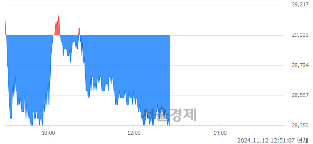 유SK아이이테크놀로지, 장중 신저가 기록.. 29,000→28,300(▼700)