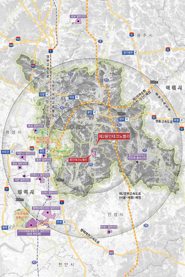 제2용인테크노밸리 위치도. 이미지 제공 = 용인시