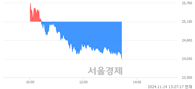 코하나머티리얼즈, 장중 신저가 기록.. 24,900→24,000(▼900)