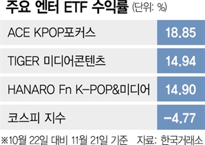 韓 증시 부진에도 ‘엔터주 ETF’ 웃었다…수익률 상위권 수성