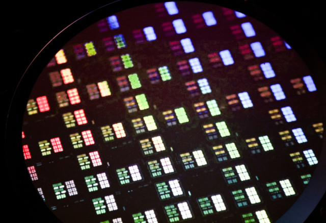 TSMC 혁신 박물관에 전자 웨이퍼 이미지. AFP연합뉴스