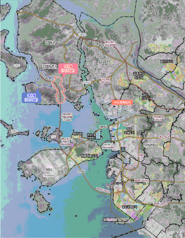 강화남단 경제자유구역 확대 추진 위치도. 자료제공=인천경제자유구역청