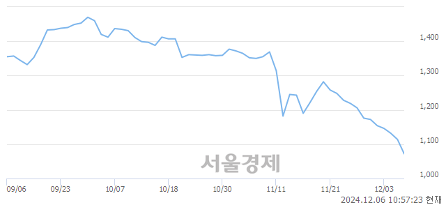 코누리플랜, 장중 신저가 기록.. 1,095→1,000(▼95)