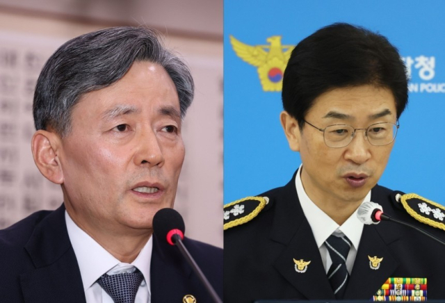 조지호(왼쪽) 경찰청장, 김봉식 서울청장. 연합뉴스
