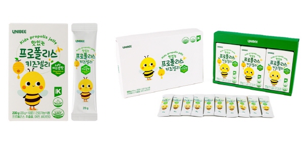 사진= 맛있는 프로폴리스 키즈 젤리(좌) 및 세트(우)