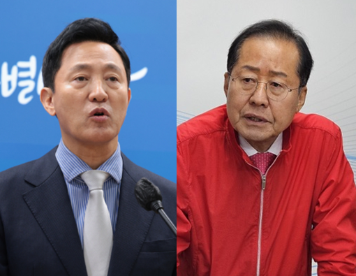 오세훈(왼쪽) 서울시장과 홍준표 대구시장. 사진 제공=연합뉴스·대구시