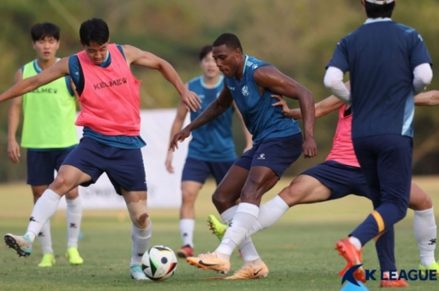 올 1월 K리그1 광주FC의 태국 치앙마이 겨울 훈련 모습. 사진 제공=한국프로축구연맹