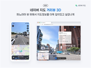 "네이버 지도, 더 실감나게"…거리뷰 3D 서비스 오픈