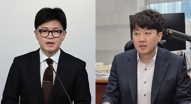 한동훈(왼쪽) 前 국민의힘 대표와 이준석 개혁신당 의원. 연합뉴스