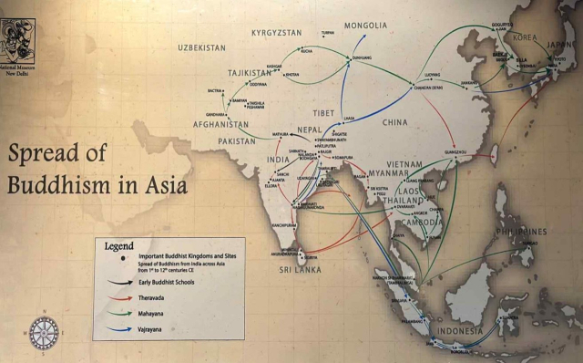 인도국립박물관 불교관 불교전파도(수정후). 사진 제공 = 경기도