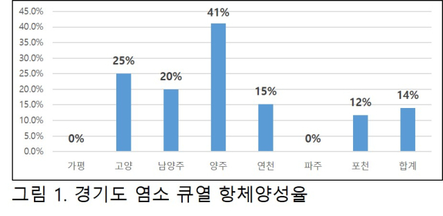 큐열 항체 검출 표. 사진 제공=경기도